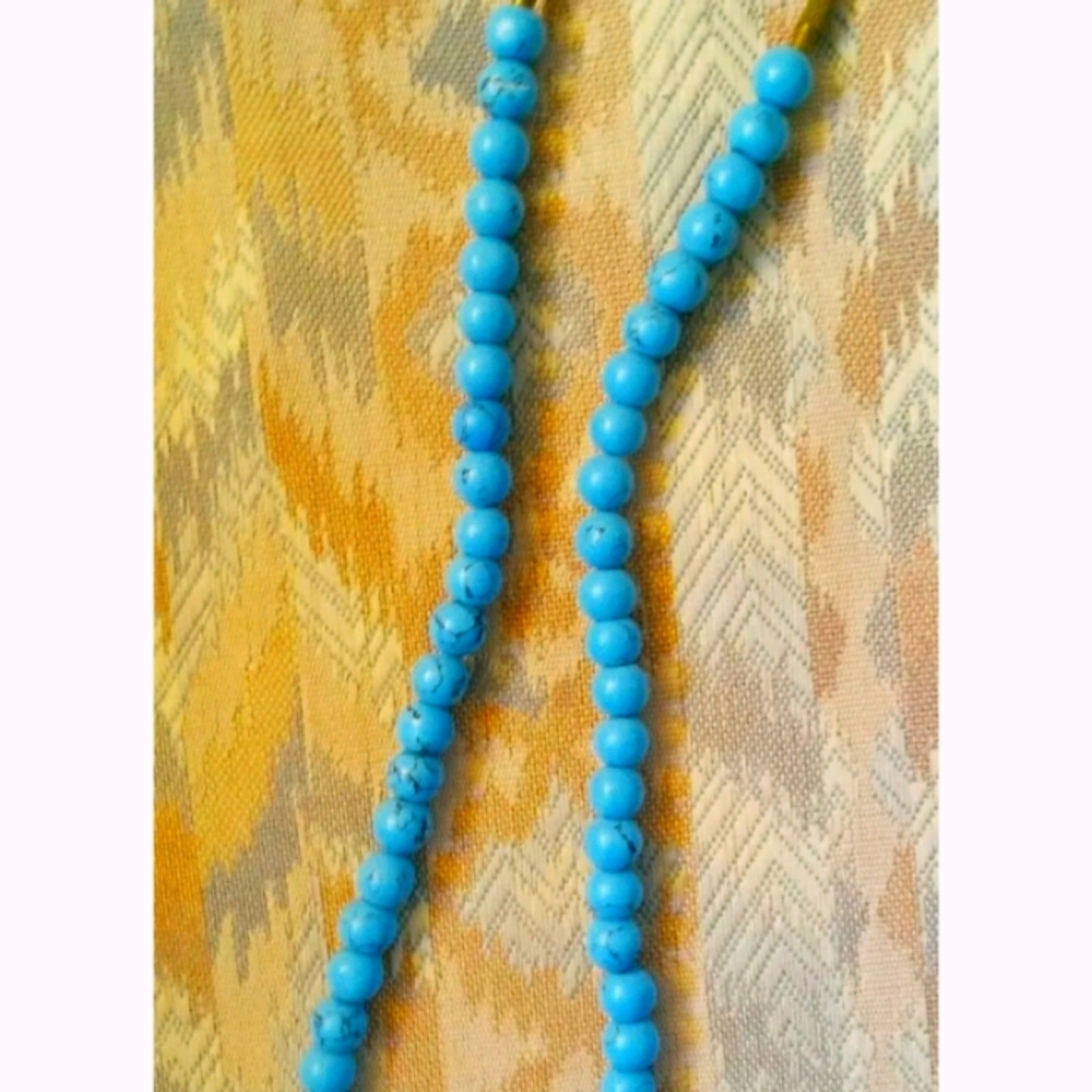 Single Strand**Turquoise Color Beads Necklace**NEW